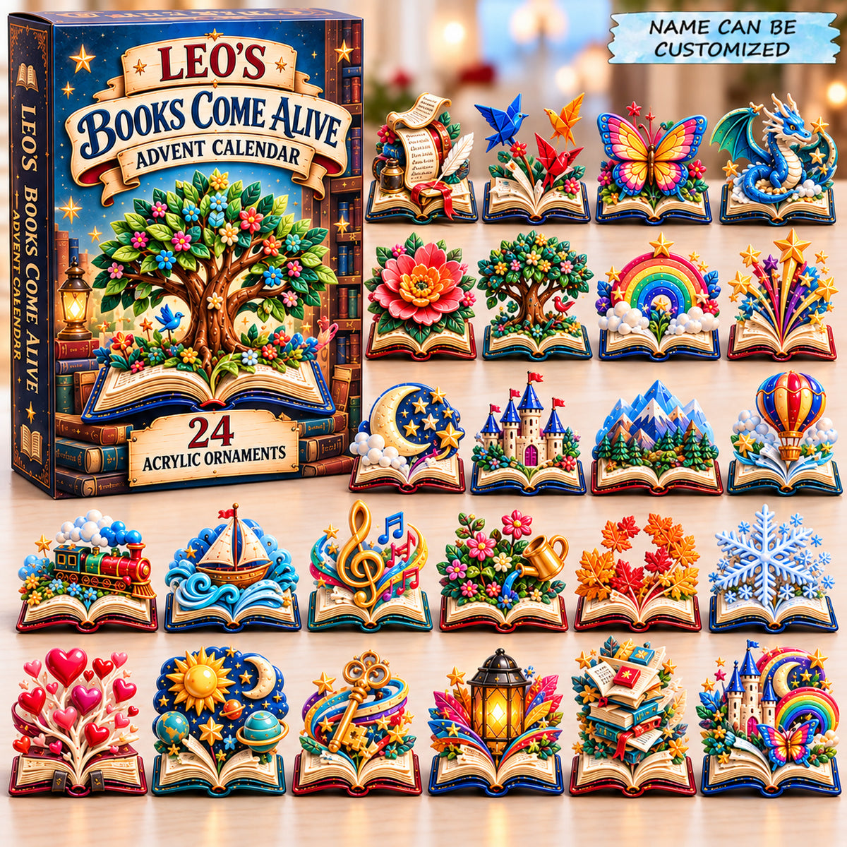 Personalized Open Book Advent Calendar 2026 QTCUZ GFTONPT1283