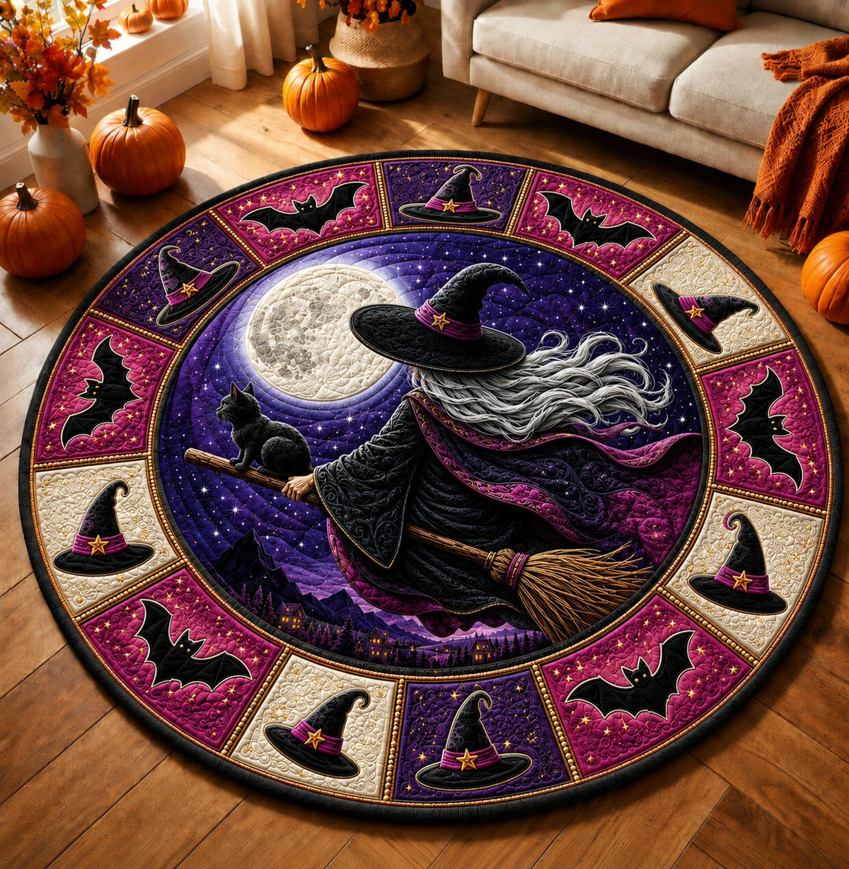 Witch Enchantment Quilted Round Mat GFTONPT129