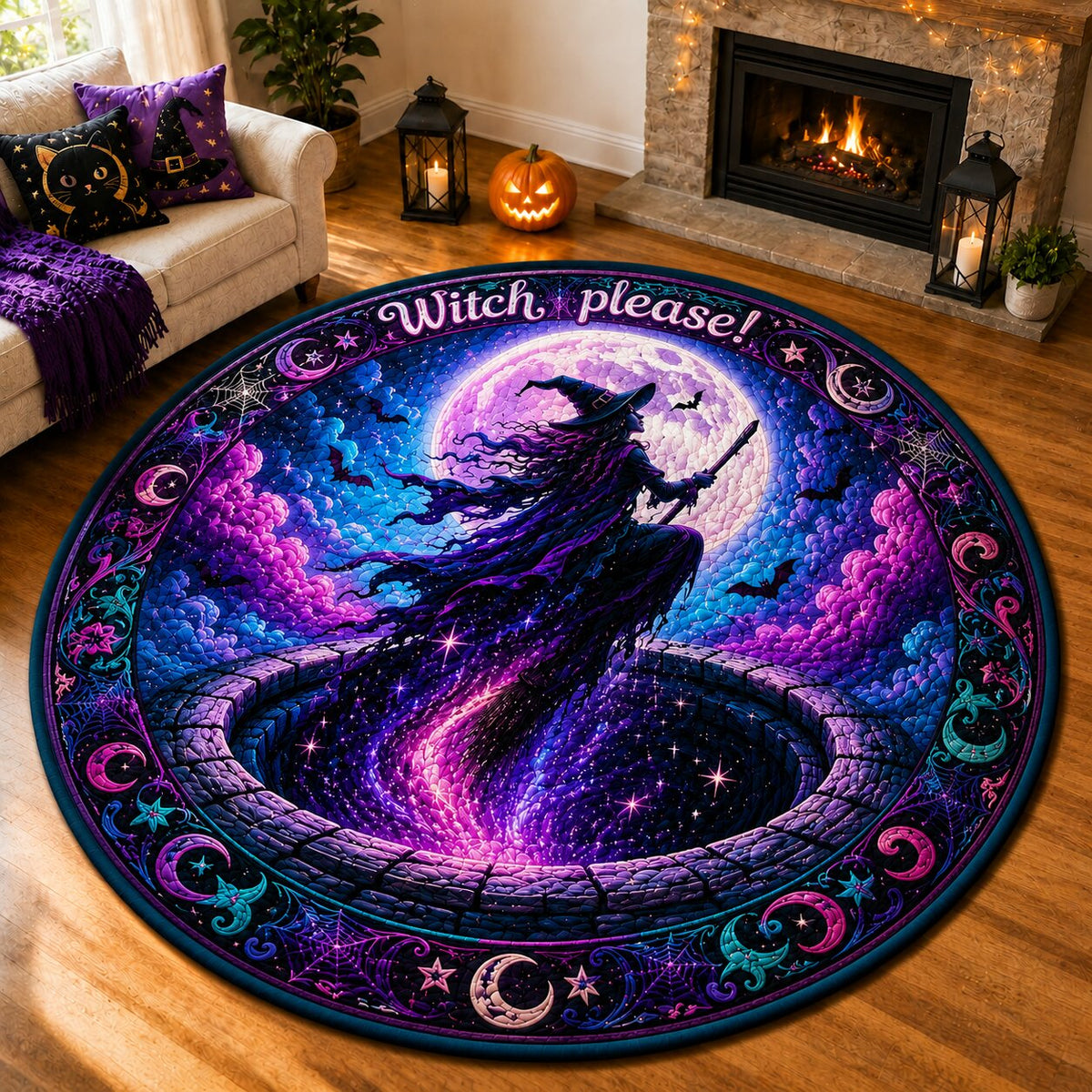 Witch Mystique Quilted Round Mat GFTONPT130