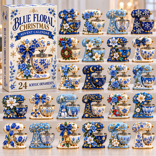 Blue Floral Baking Mixer Advent Calendar 2026 GFTONPT1311