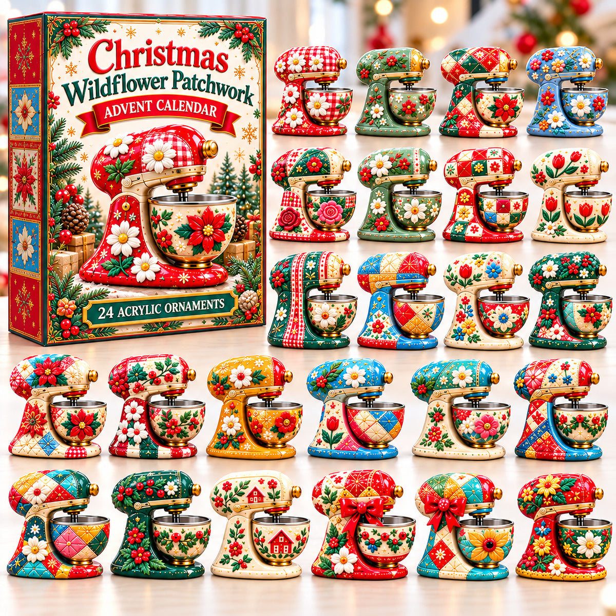 Christmas Patchwork Baking Mixer Advent Calendar 2026 GFTONPT1312