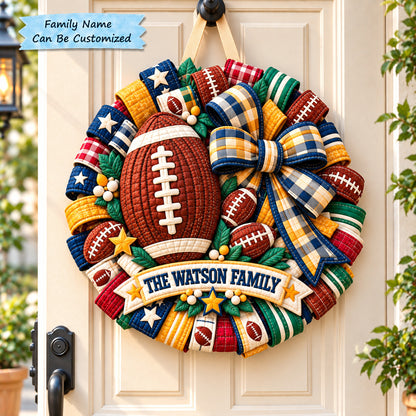 Personalized Football Field Legends Custom Shape Quilted Door Hanger QTCUZ GFTONPT1321