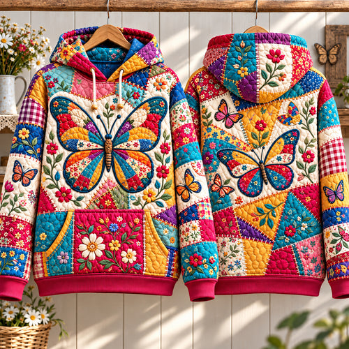 Patchwork Butterfly Bloom Hoodie GFTONPT1323