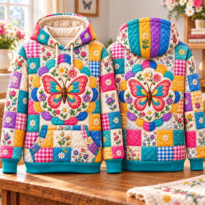 Patchwork Butterfly Meadow Hoodie GFTONPT1324