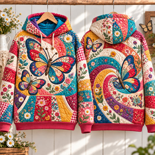 Patchwork Butterfly Mosaic Hoodie GFTONPT1326