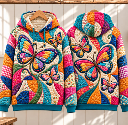 Patchwork Butterfly Cottage Hoodie GFTONPT1327