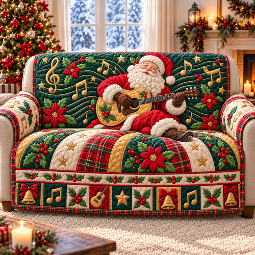 Santa Claus Workshop Quilted Sofa Cover GFTONPT1353
