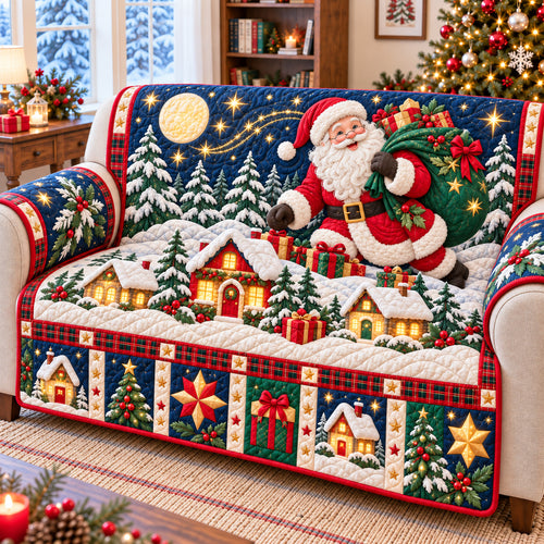 Santa Claus Parade Quilted Sofa Cover GFTONPT1357
