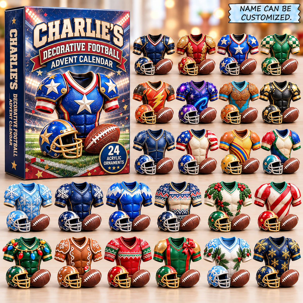 Personalized Football Jersey Advent Calendar 2026 QTCUZ GFTONPT1365