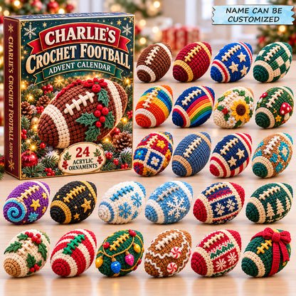 Personalized Football Crochet Advent Calendar 2026 QTCUZ GFTONPT1366