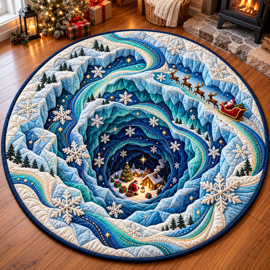 Santa Claus Northpole Quilted Round Mat GFTONPT1400