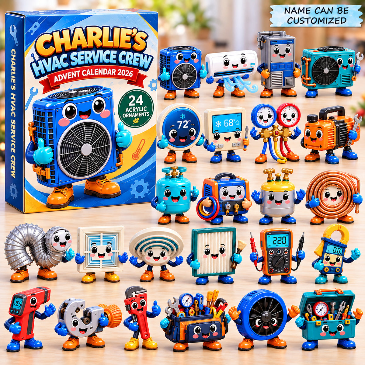 Personalized HVAC Crew Advent Calendar 2026 QTCUZ GFTONPT1413