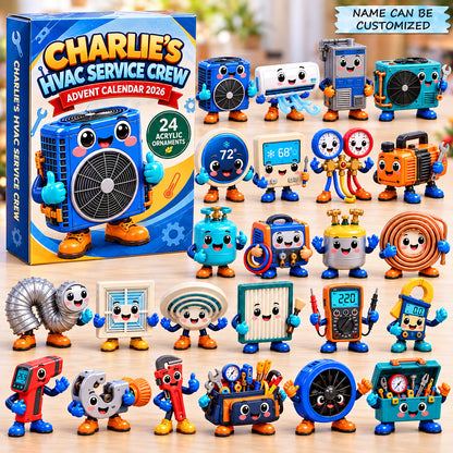 Personalized HVAC Crew Advent Calendar 2026 QTCUZ GFTONPT1413