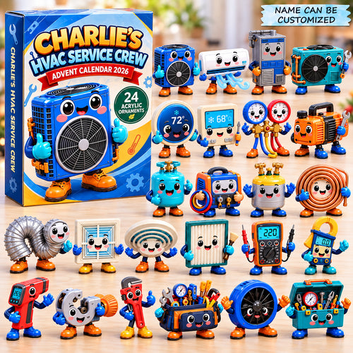 Personalized HVAC Crew Advent Calendar 2026 QTCUZ GFTONPT1413