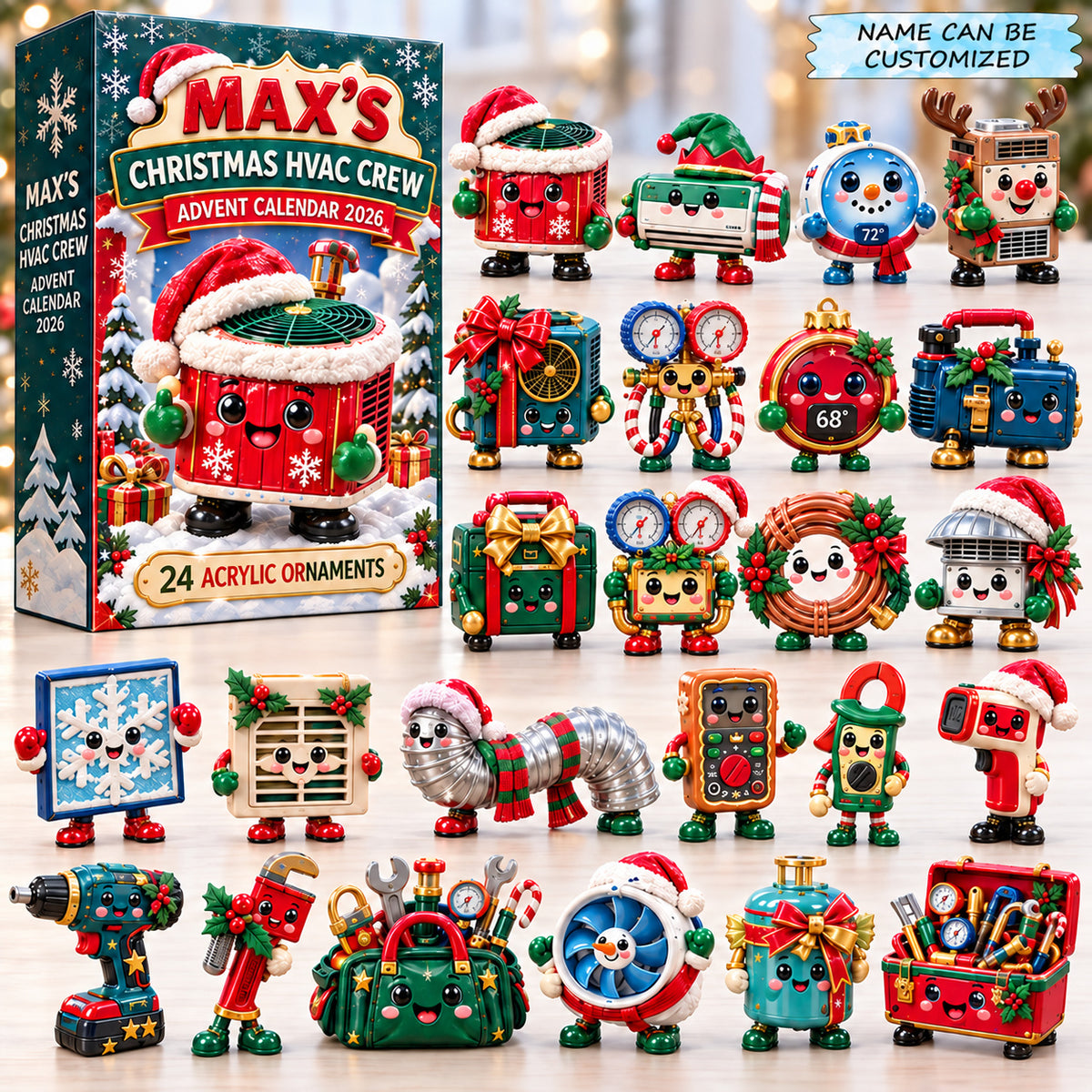 Personalized Christmas HVAC Advent Calendar 2026 QTCUZ GFTONPT1415