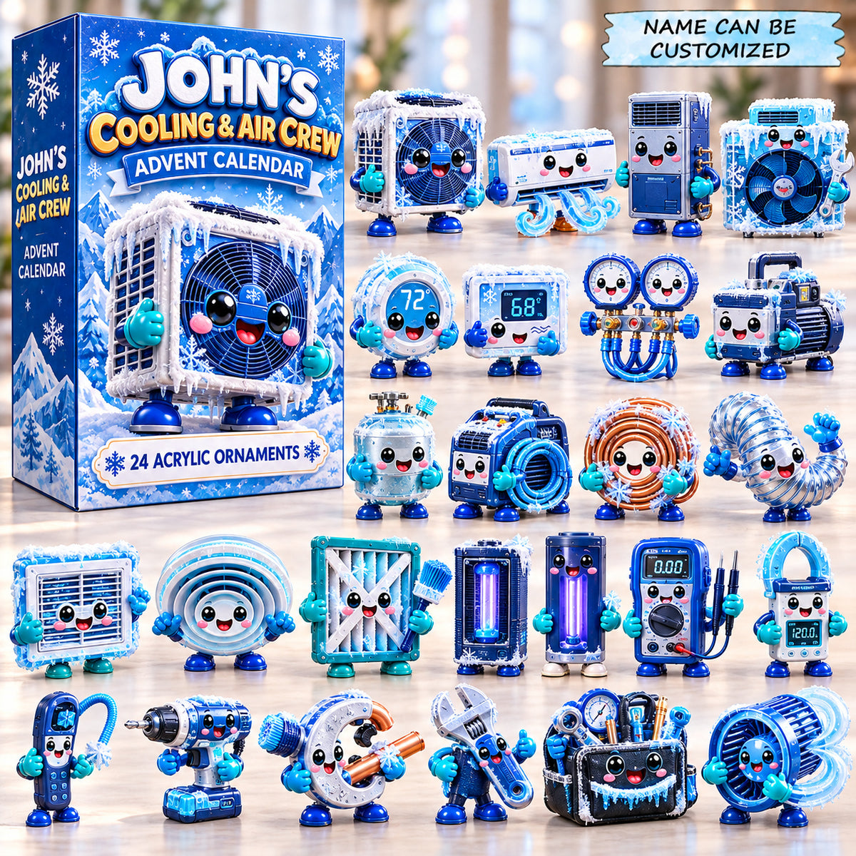 Personalized Icy HVAC Advent Calendar 2026 QTCUZ GFTONPT1416