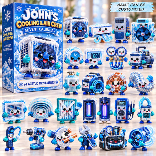 Personalized Icy HVAC Advent Calendar 2026 QTCUZ GFTONPT1416