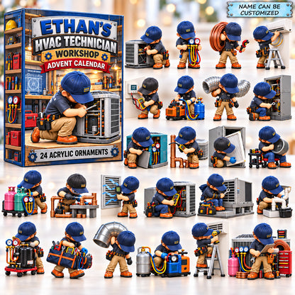 Personalized HVAC Technician Advent Calendar 2026 QTCUZ GFTONPT1417