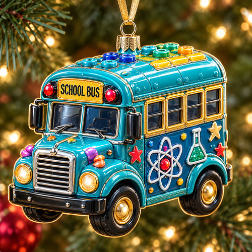 School Bus Christmas Mica Ornament GFTONPT1425