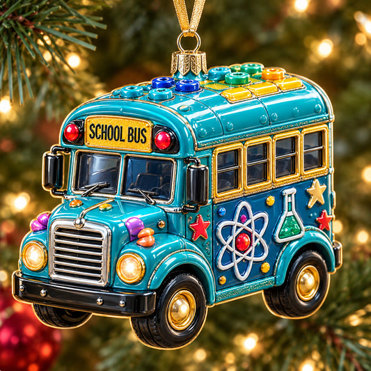 School Bus Christmas Mica Ornament GFTONPT1425