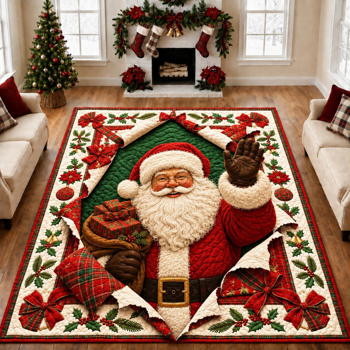Santa Claus Night Area Rug GFTONPT144