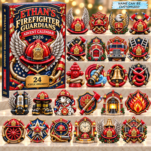 Personalized Firefighter Guardians Advent Calendar 2026 QTCUZ GFTONPT1500