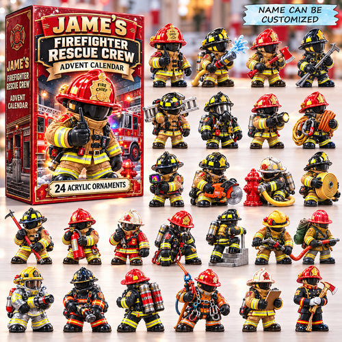Personalized Firefighter Crew Advent Calendar 2026 QTCUZ GFTONPT1501