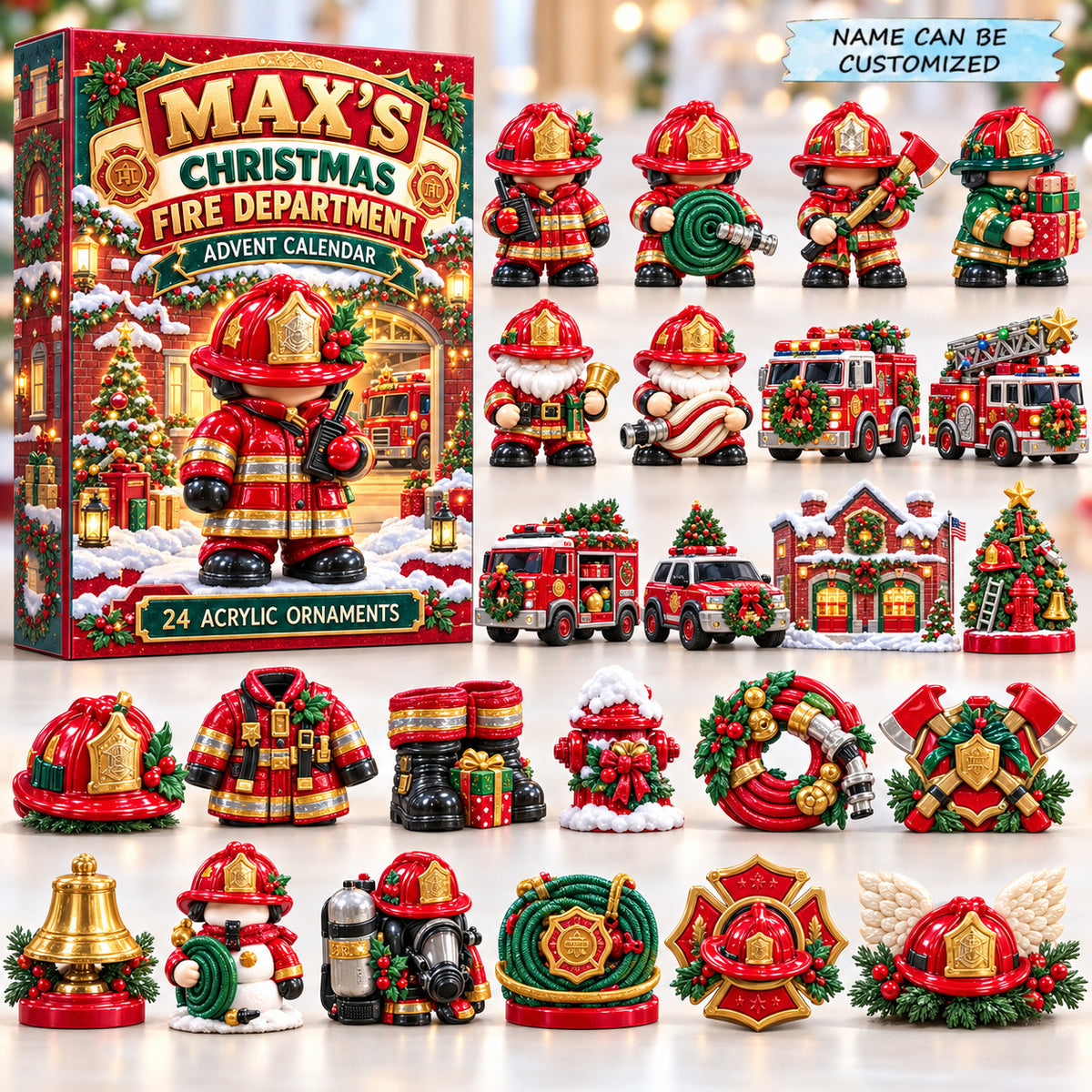 Personalized Christmas Fire Department Advent Calendar 2026 QTCUZ GFTONPT1502