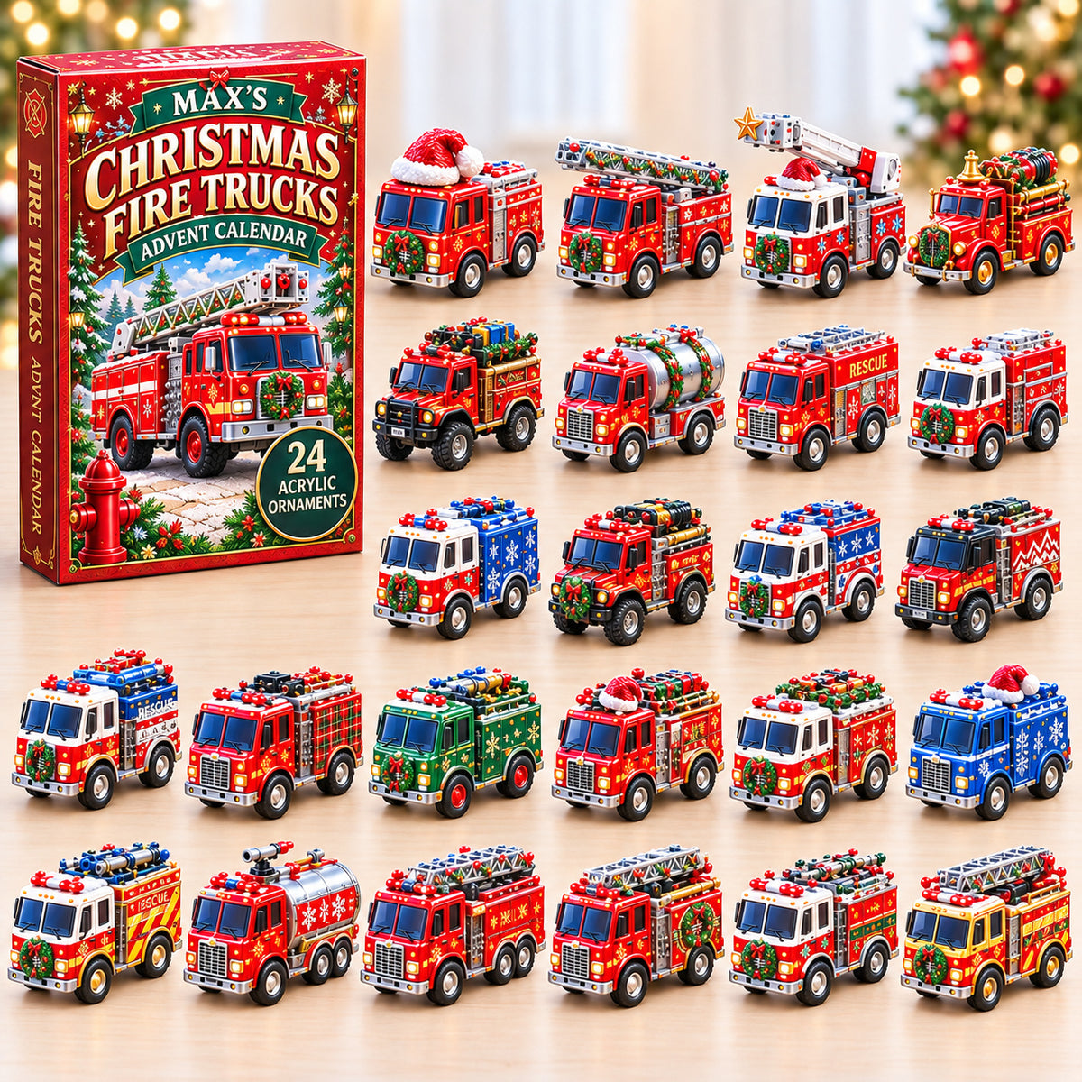 Personalized Firefighter Helmet Advent Calendar 2026 QTCUZ GFTONPT1503