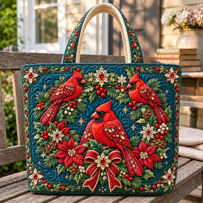 Cardinal Bird Angel Quilted Tote Bag GFTONPT1536