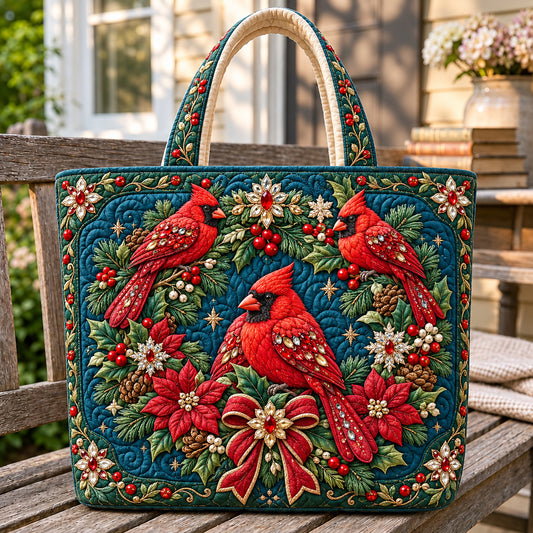 Cardinal Bird Angel Quilted Tote Bag GFTONPT1536