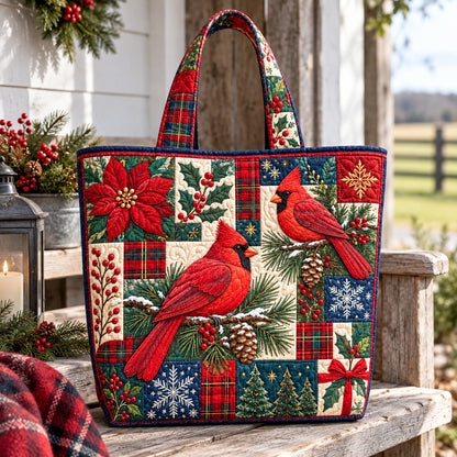 Cardinal Bird Grace Quilted Tote Bag GFTONPT1538