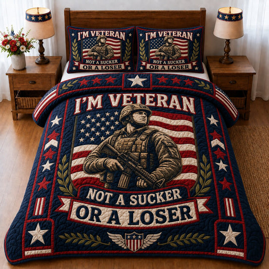 Veterans Silent Strength 3-Piece Quilted Bedding Set GFTONPT154