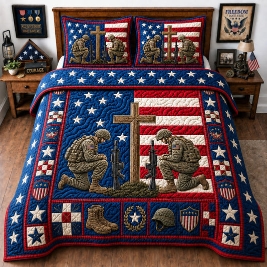 Veterans Proud Path 3-Piece Quilted Bedding Set GFTONPT155