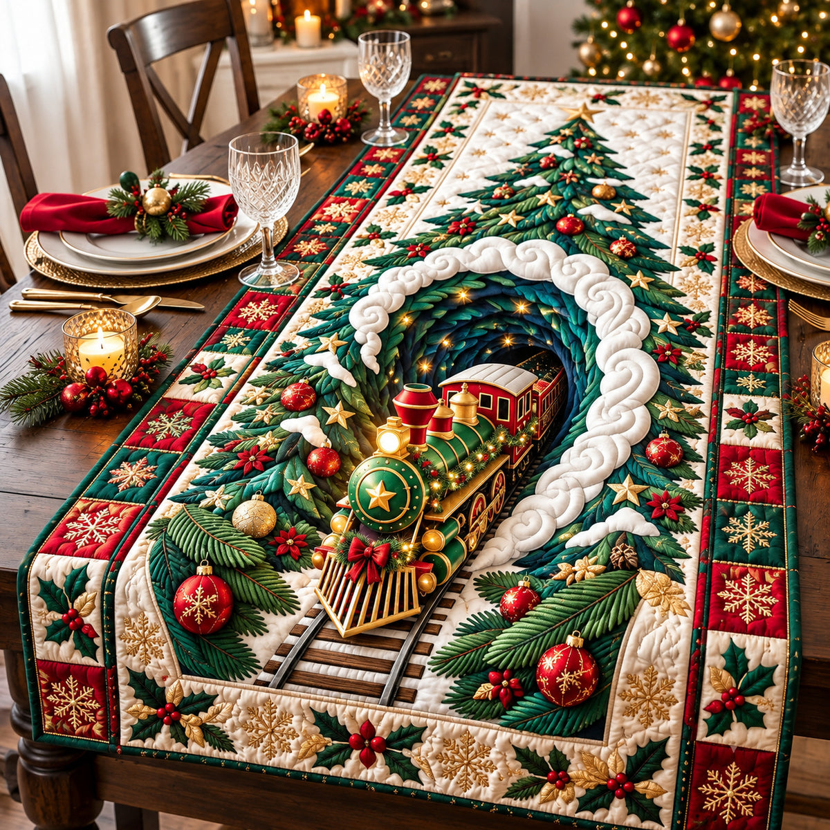 Holiday Express Adventure Quilted Table Runner GFTONPT1591