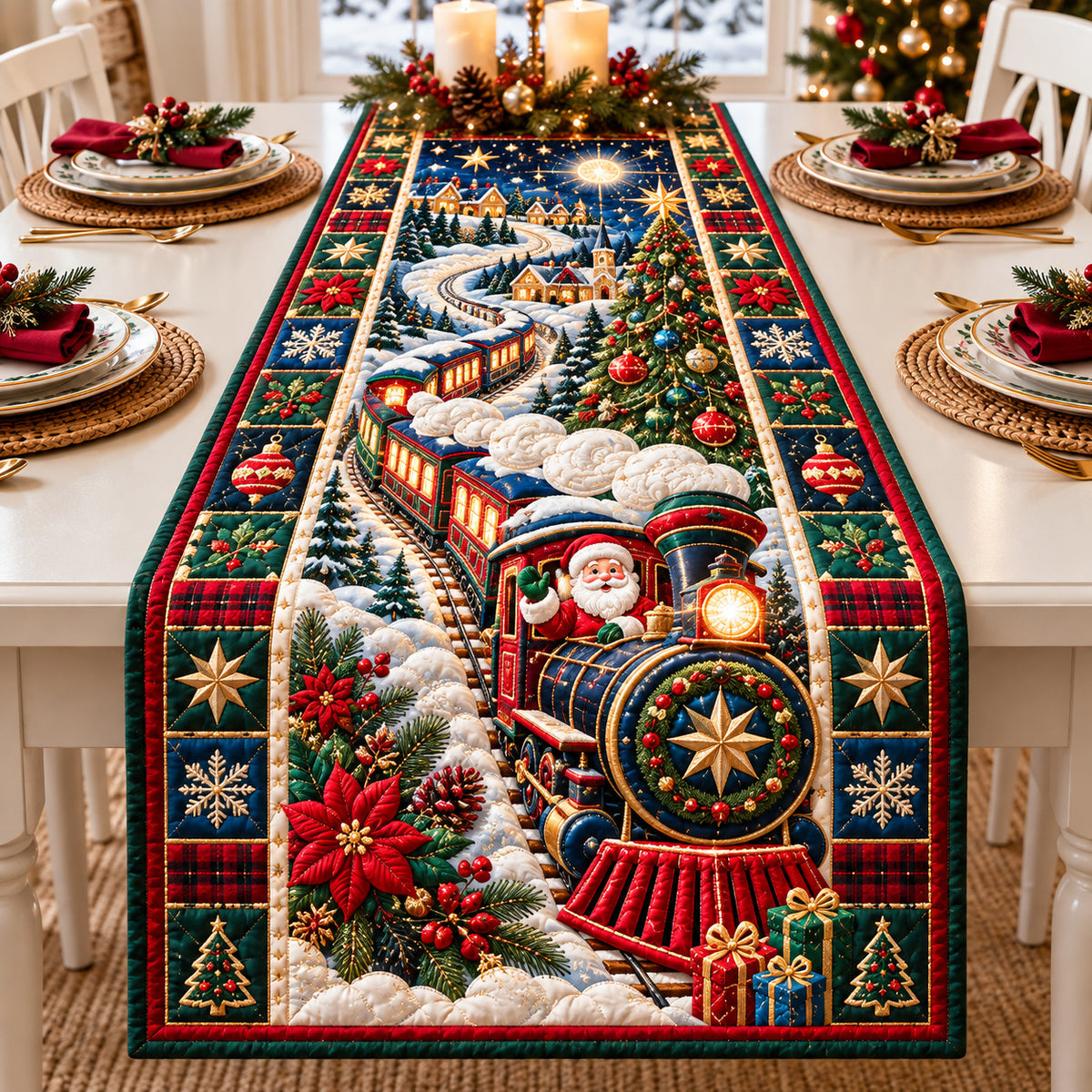 Holiday Express Northbound Quilted Table Runner GFTONPT1593