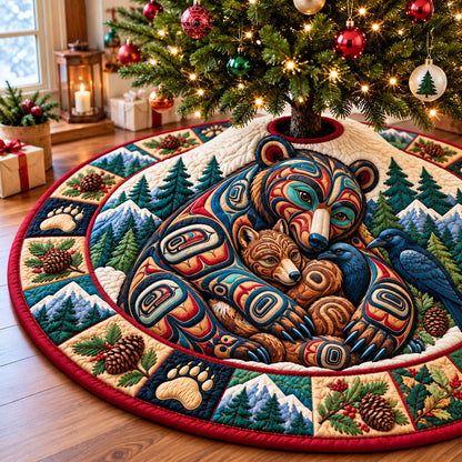 Bear Forest Retreat Quilted Tree Skirt GFTONPT1597