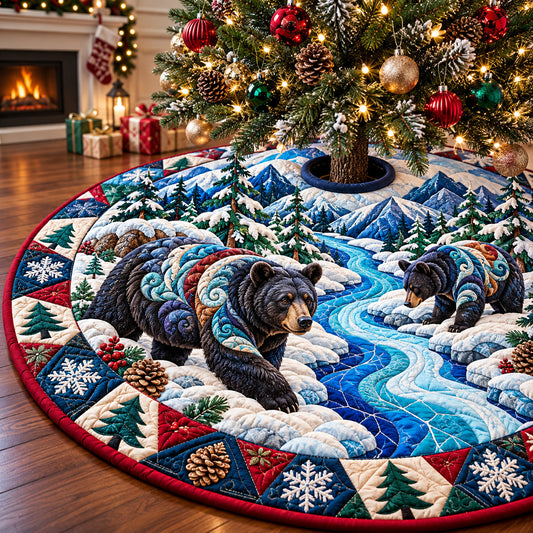 Bear Rustic Haven Quilted Tree Skirt GFTONPT1599
