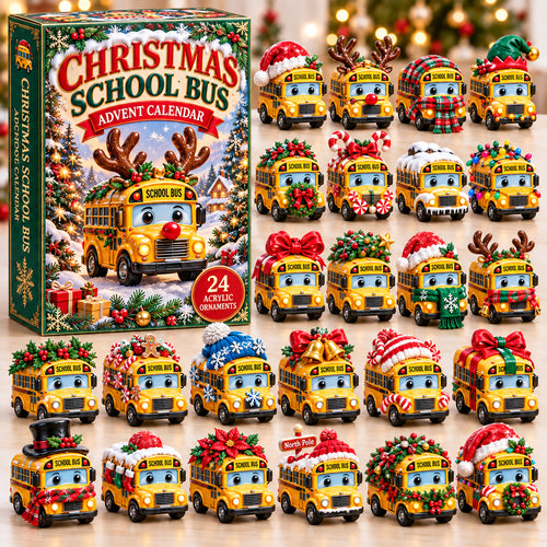 School Bus Christmas Advent Calendar 2026 GFTONPT1605