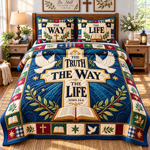 Christian Bible Grace 3-Piece Quilted Bedding Set GFTONPT1675