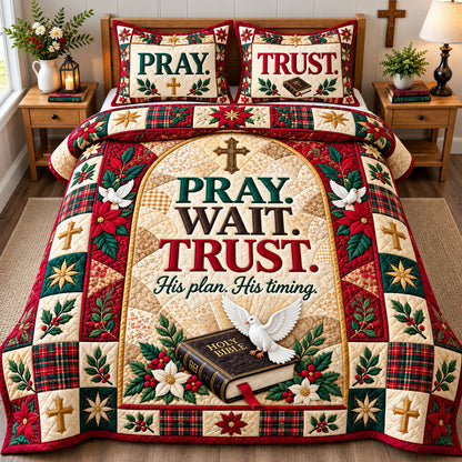 Christian Bible Faith 3-Piece Quilted Bedding Set GFTONPT1676