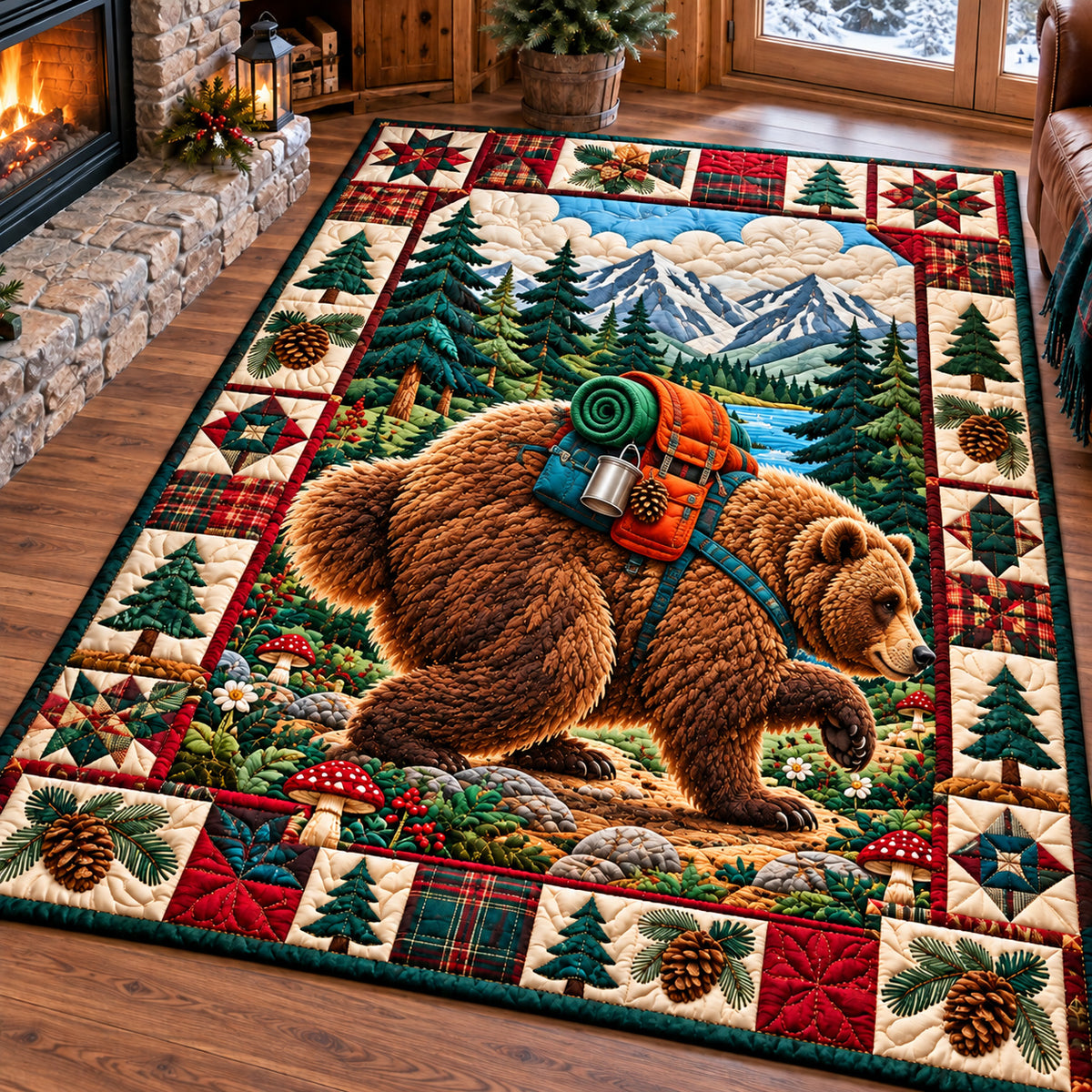 Bear Forest Haven Area Rug GFTONPT1683