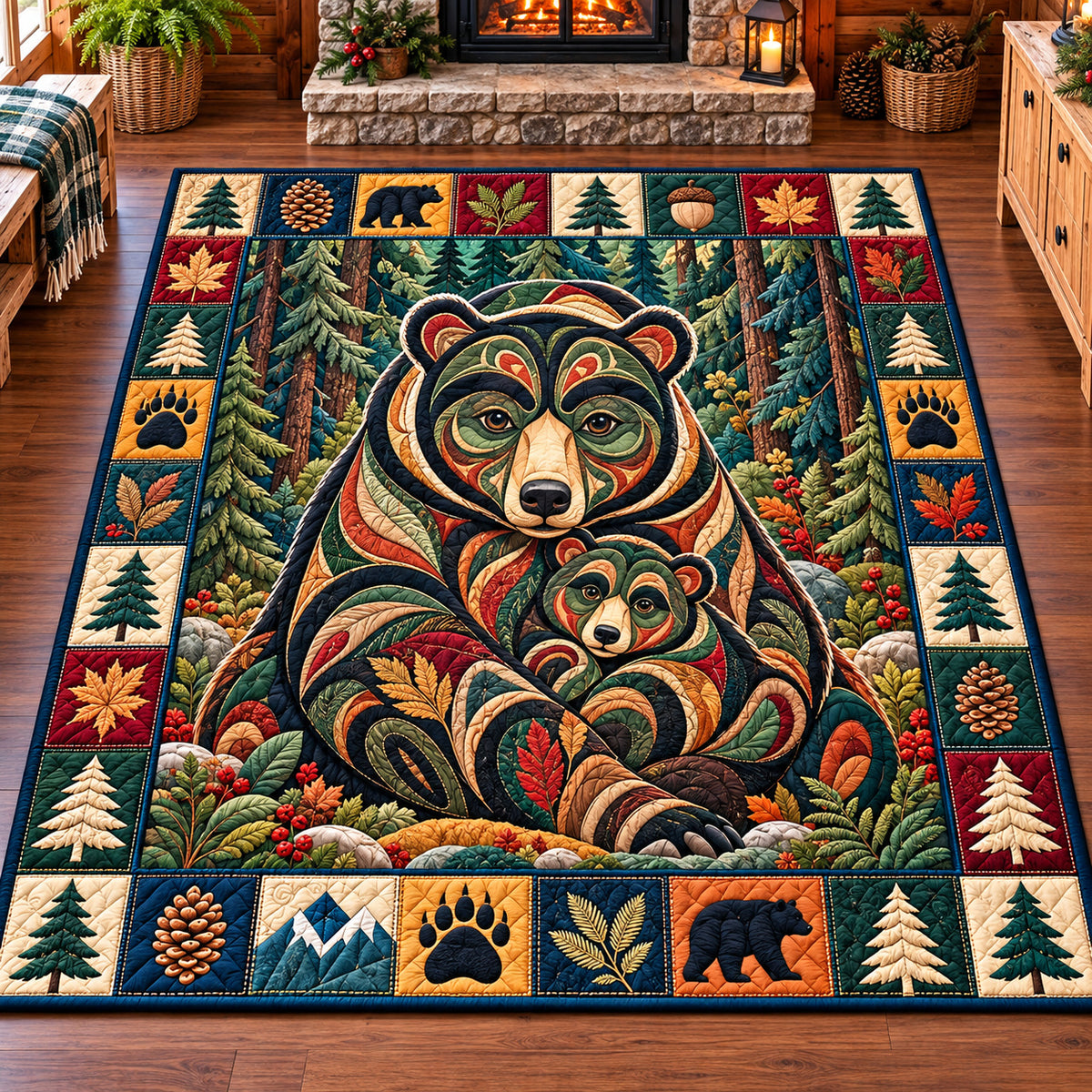 Bear Wilderness Lodge Area Rug GFTONPT1684