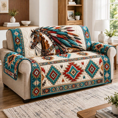 Horse Freedom Quilted Sofa Cover GFTONPT192