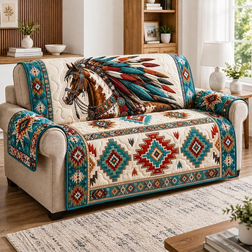 Horse Freedom Quilted Sofa Cover GFTONPT192