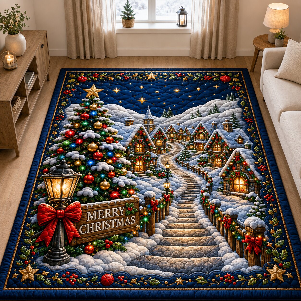 Christmas Village Magic Area Rug GFTONPT201