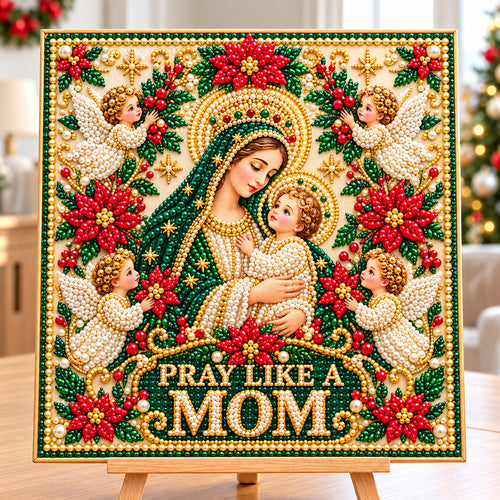Virgin Mary Embrace DIY Diamond Pearl Art Kit GFTONPT2198
