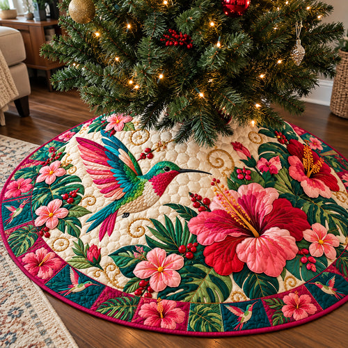 Hummingbird Serenity Quilted Tree Skirt GFTONPT2234