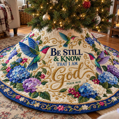 Hummingbird Splendor Quilted Tree Skirt GFTONPT2235