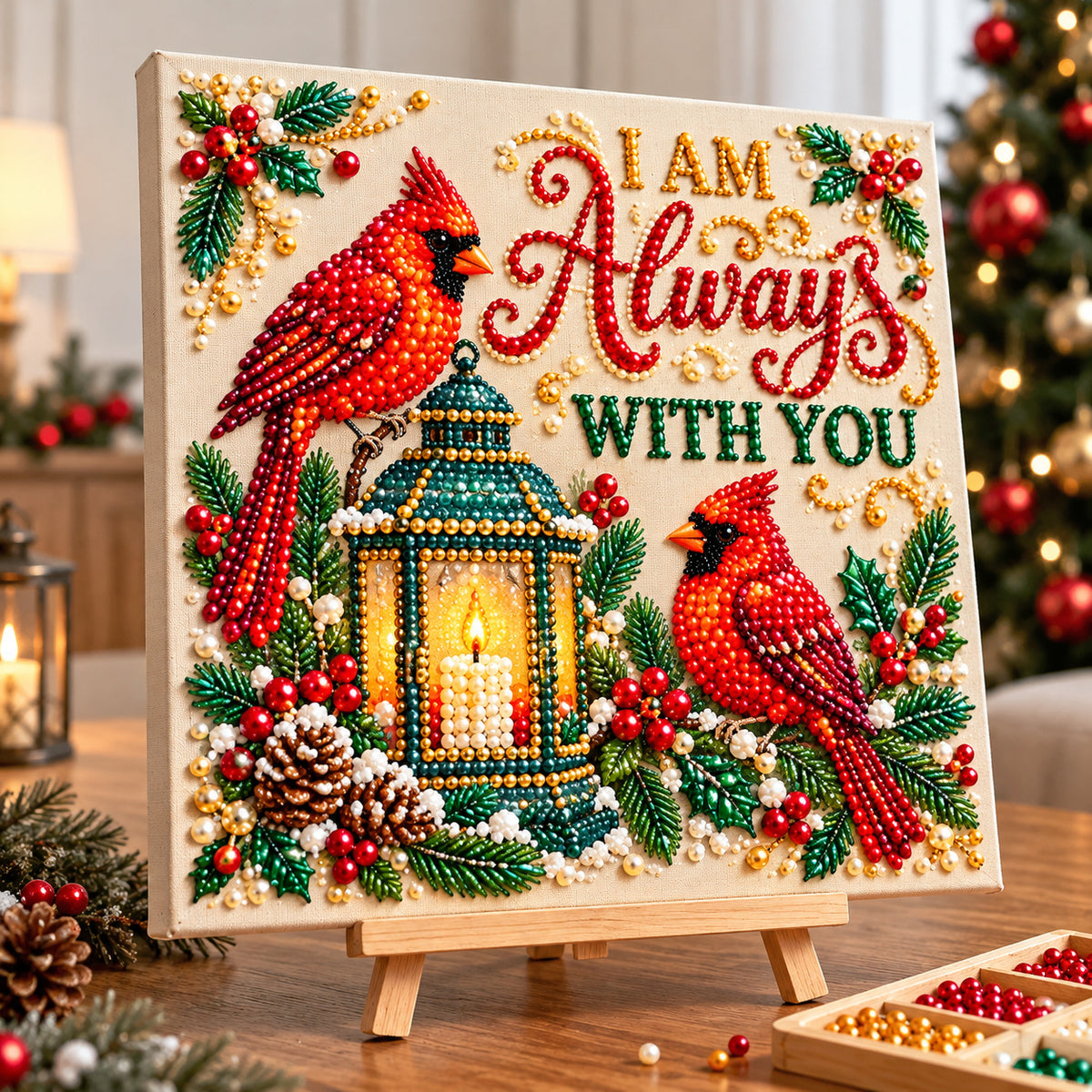 Cardinal Bird Blessings DIY Diamond Pearl Art Kit GFTONPT2255